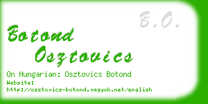 botond osztovics business card